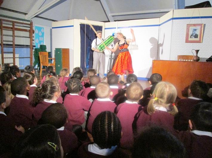 Theatre groups often come in to support learning