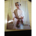 Lewis dressed as an Ancient Greek!